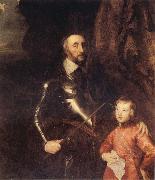 Anthony Van Dyck The Count of Arundel and his son Thomans oil painting